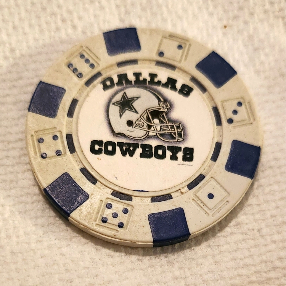 Dallas Cowboys Poker Chip with Roger Staubach
